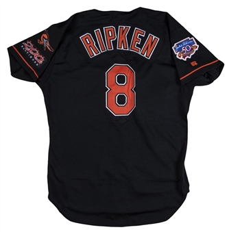 1997 Cal Ripken Jr. Baltimore Orioles Game Used Black Alternate Jersey With Jackie Robinson Patch (Ripken LOA)